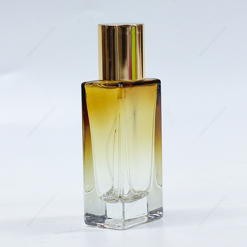 Gradient Color Glass Perfume Bottle with Lid